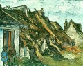 Cabañas con techo de paja en Chaponval Auvers sur Oise Vincent van Gogh